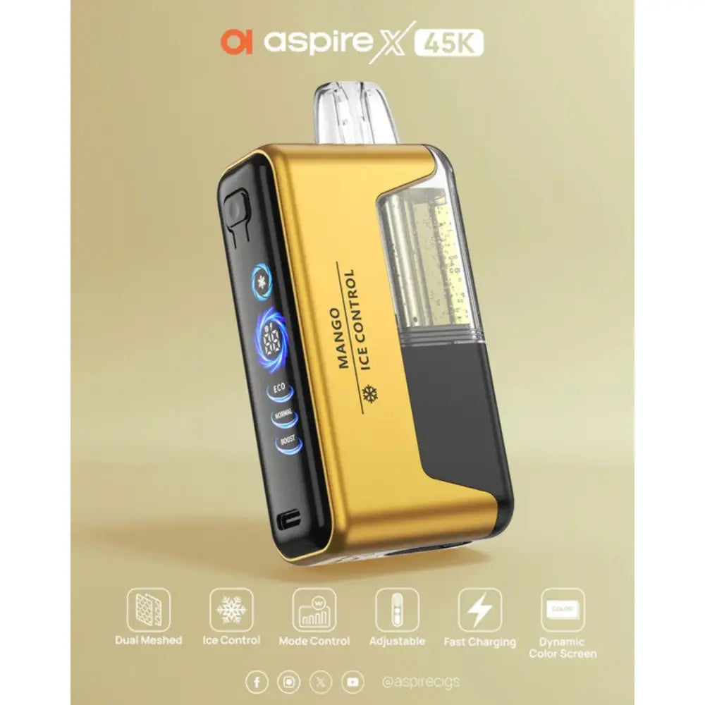 Aspire x 45000 Puffs Disposable Vape - Mango - Disposable Vape - Vapes Uae