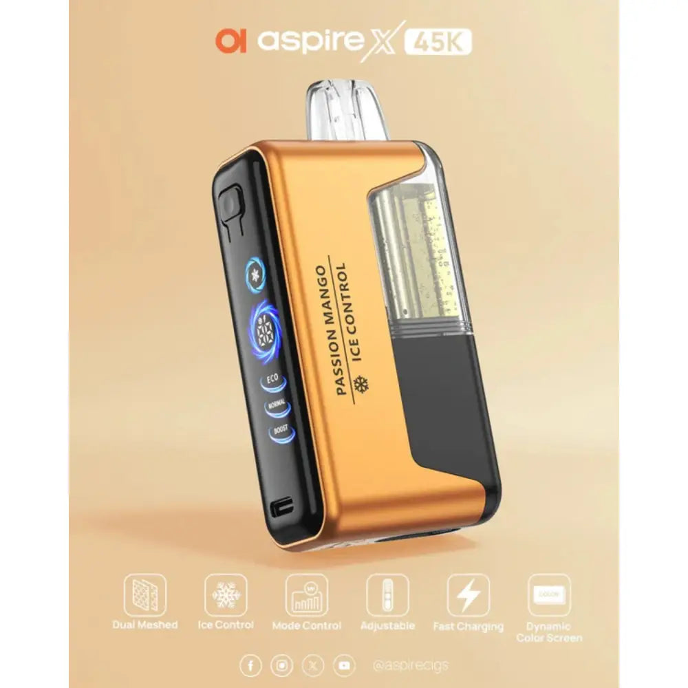 Aspire x 45000 Puffs Disposable Vape - Passion Mango - Disposable Vape - Vapes Uae