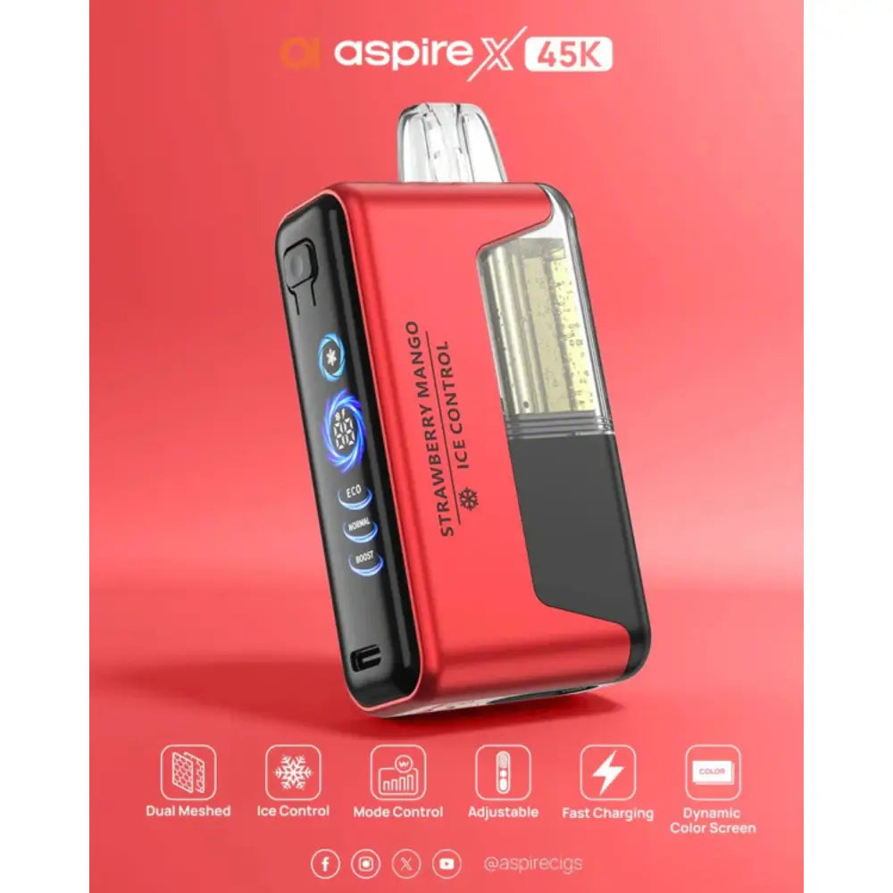Aspire x 45000 Puffs Disposable Vape - Strawberry Mango - Disposable Vape - Vapes Uae