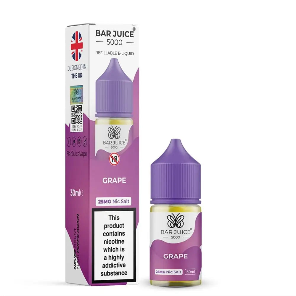 Bar Juice 5000 Nic Salt E-liquid - Grape / 25mg - E-liquid - Vapes Uae