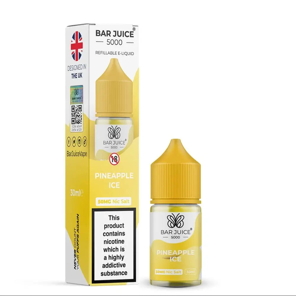 Bar Juice 5000 Nic Salt E-liquid - Pineapple Ice / 25mg - E-liquid - Vapes Uae