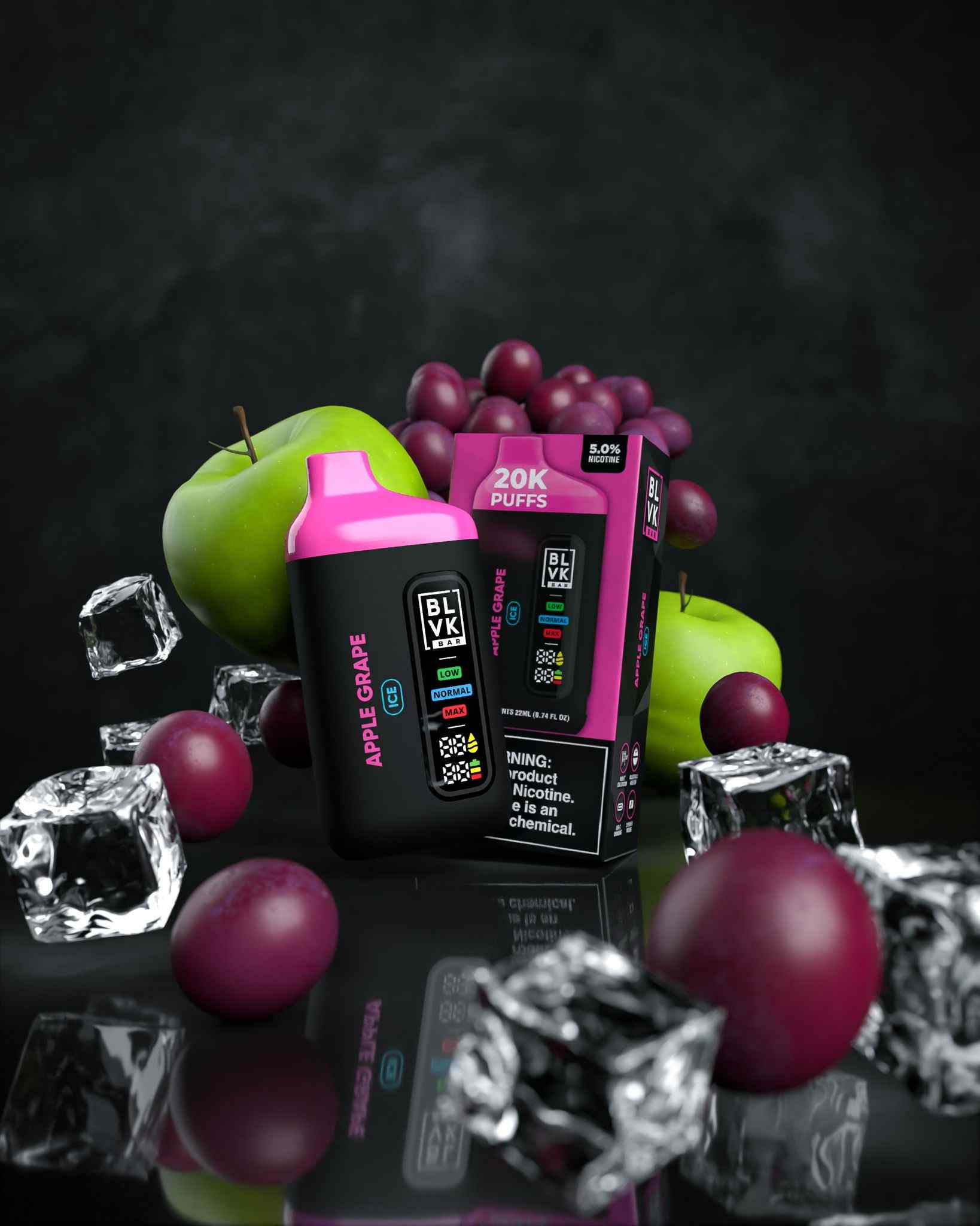 Blvk bar 20k puffs - apple grape - disposable vape - vapes uae