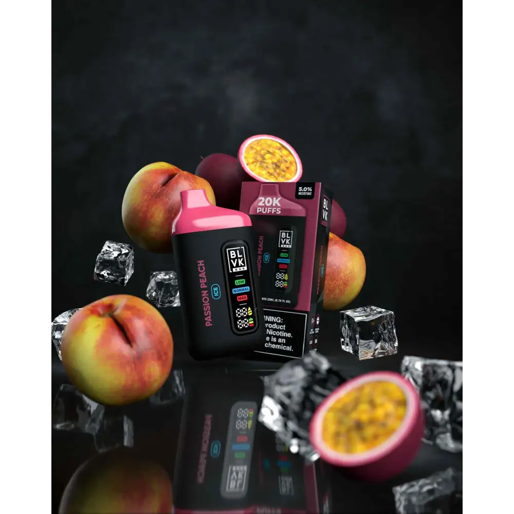 Blvk Bar 20k Puffs - Passion Peach - Disposable Vape - Vapes Uae