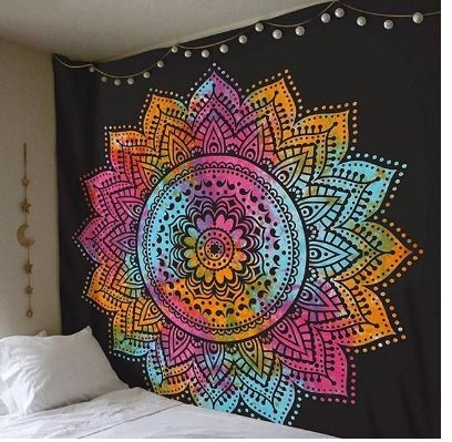 Boho mandala tapestry - wall art home décor beach blanket - 150x100cm thick - wall decoration