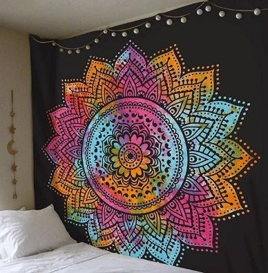 Boho mandala tapestry - wall art home décor beach blanket - 150x100cm - wall decoration