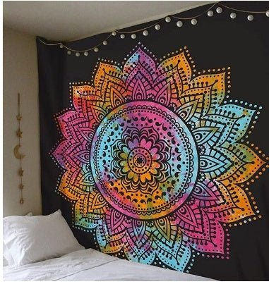 Boho mandala tapestry - wall art home décor beach blanket - 150x230cm - wall decoration