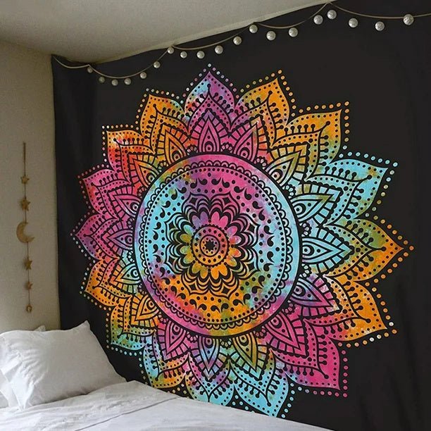 Boho mandala tapestry - wall art home décor beach blanket - wall decoration