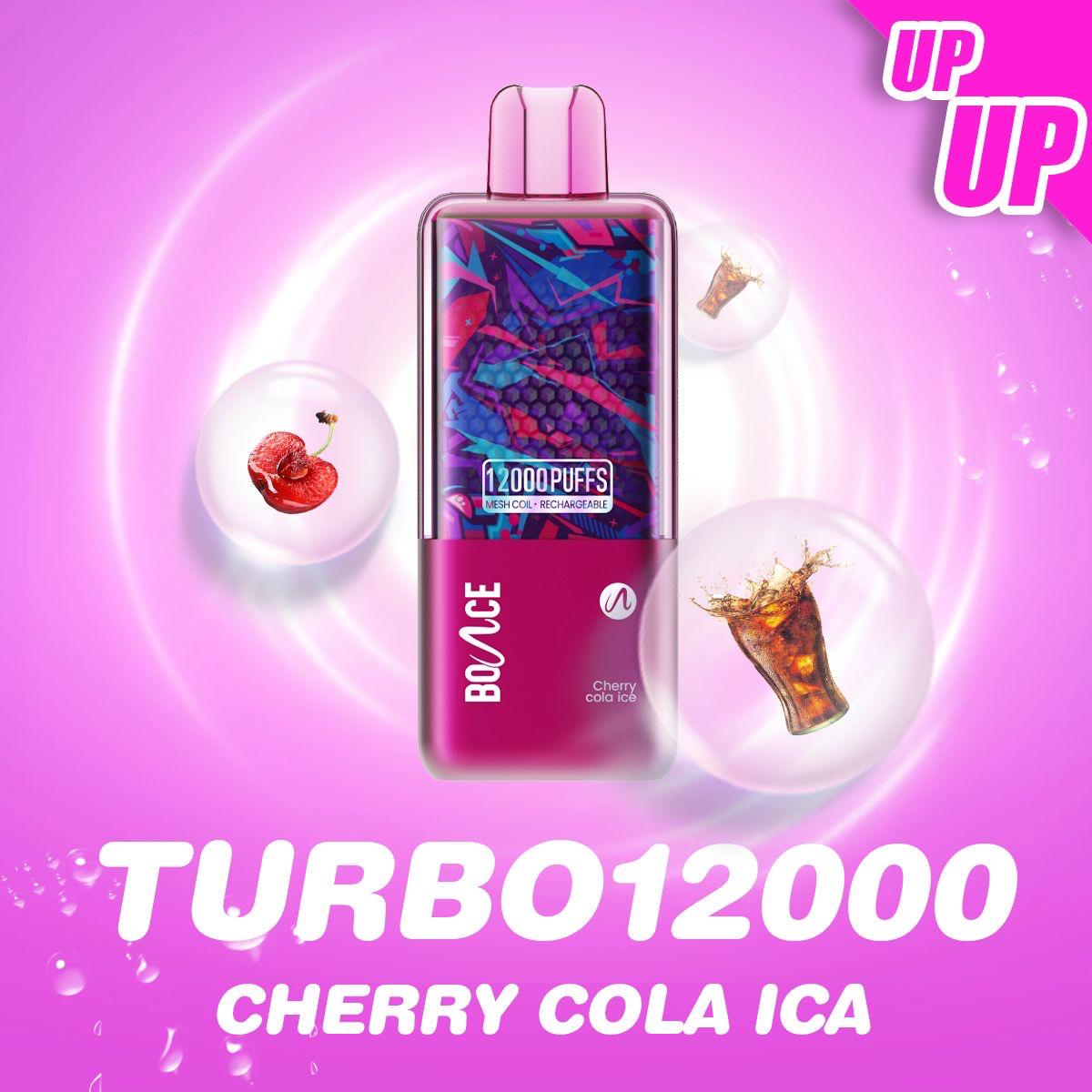 Bounce 12000 puffs disposable vape - cherry cola ice - disposable vape - vapes uae