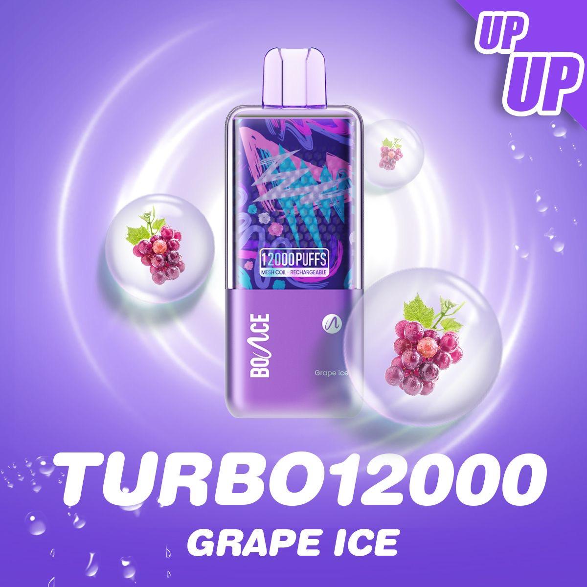 Bounce 12000 puffs disposable vape - grape ice - disposable vape - vapes uae