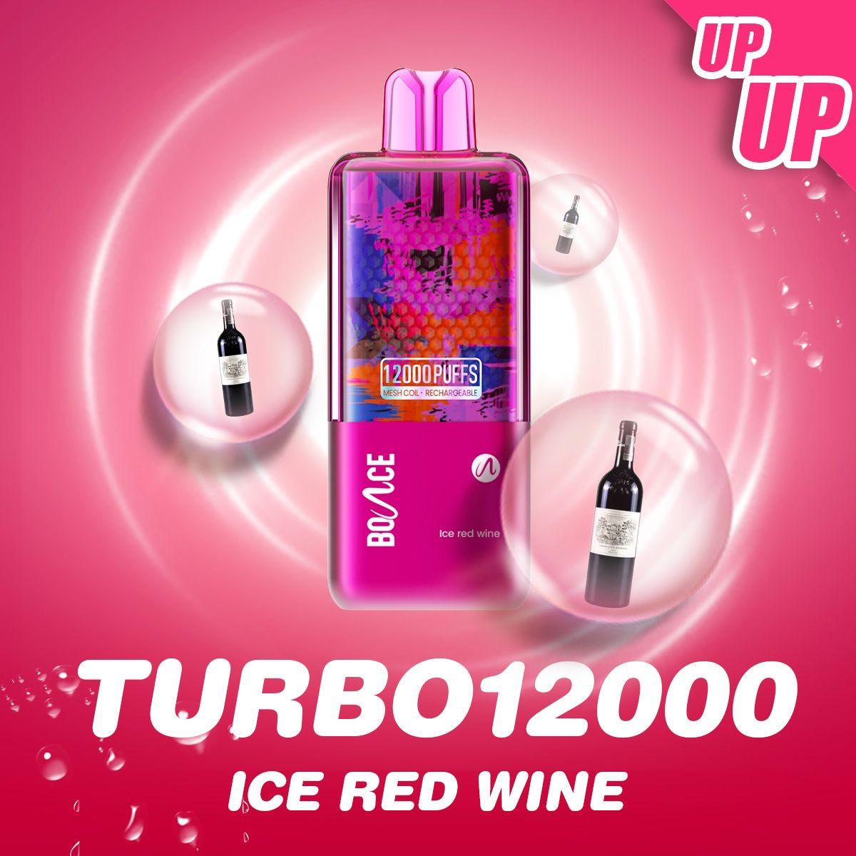 Bounce 12000 puffs disposable vape - ice red wine - disposable vape - vapes uae