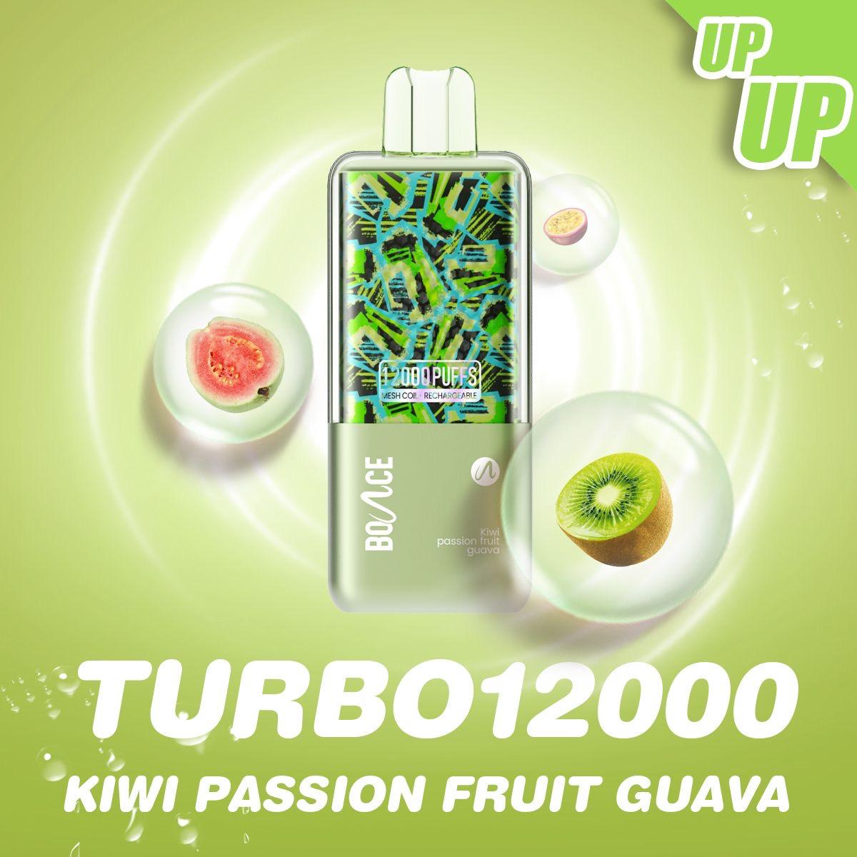 Bounce 12000 puffs disposable vape - kiwi passionfruit guava - disposable vape - vapes uae