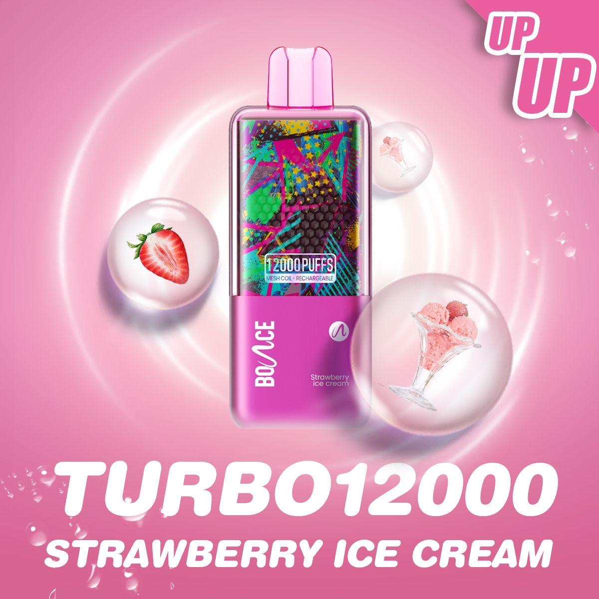 Bounce 12000 puffs disposable vape - strawberry ice cream - disposable vape - vapes uae