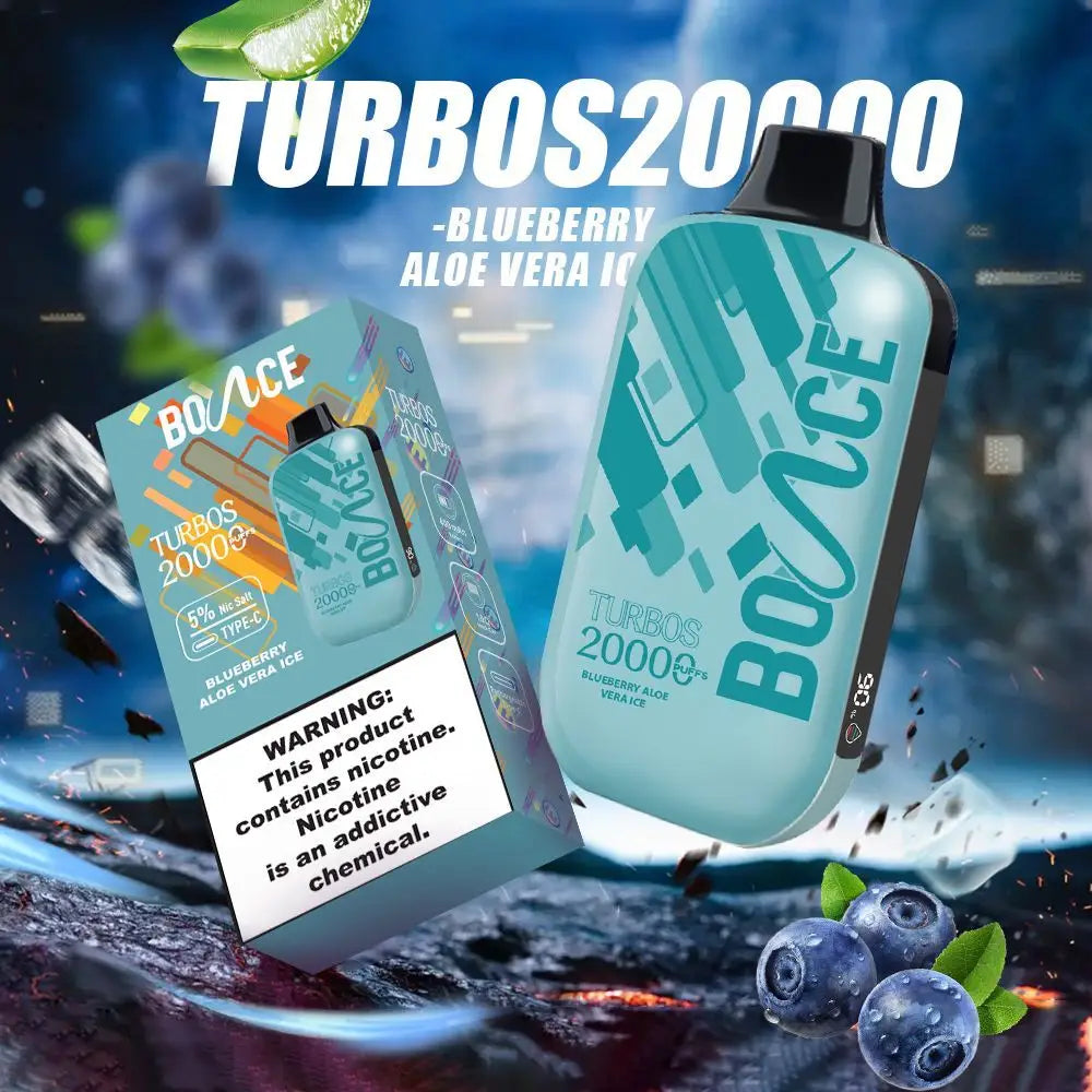 Bounce Turbo 20000 Puffs Disposable Vape - Blue Berry Aloevera Ice - Disposable Vape - Vapes Uae