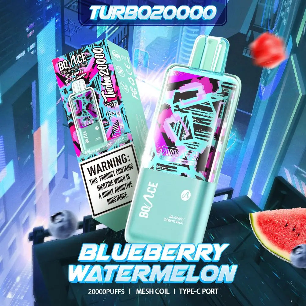 Bounce Turbo 20000 Puffs Disposable Vape - Blueberry Watermelon - Disposable Vape - Vapes Uae