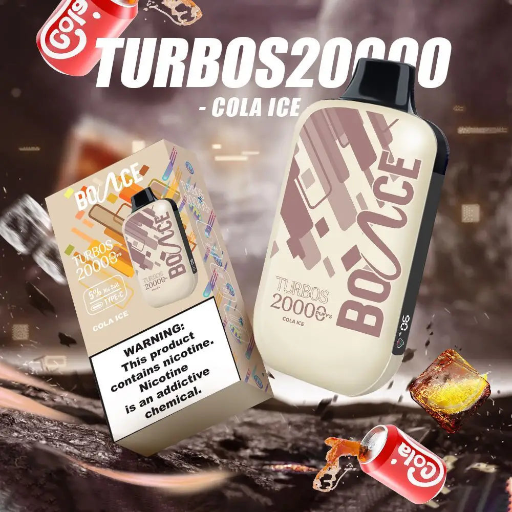 Bounce Turbo 20000 Puffs Disposable Vape - Cola Ice - Disposable Vape - Vapes Uae