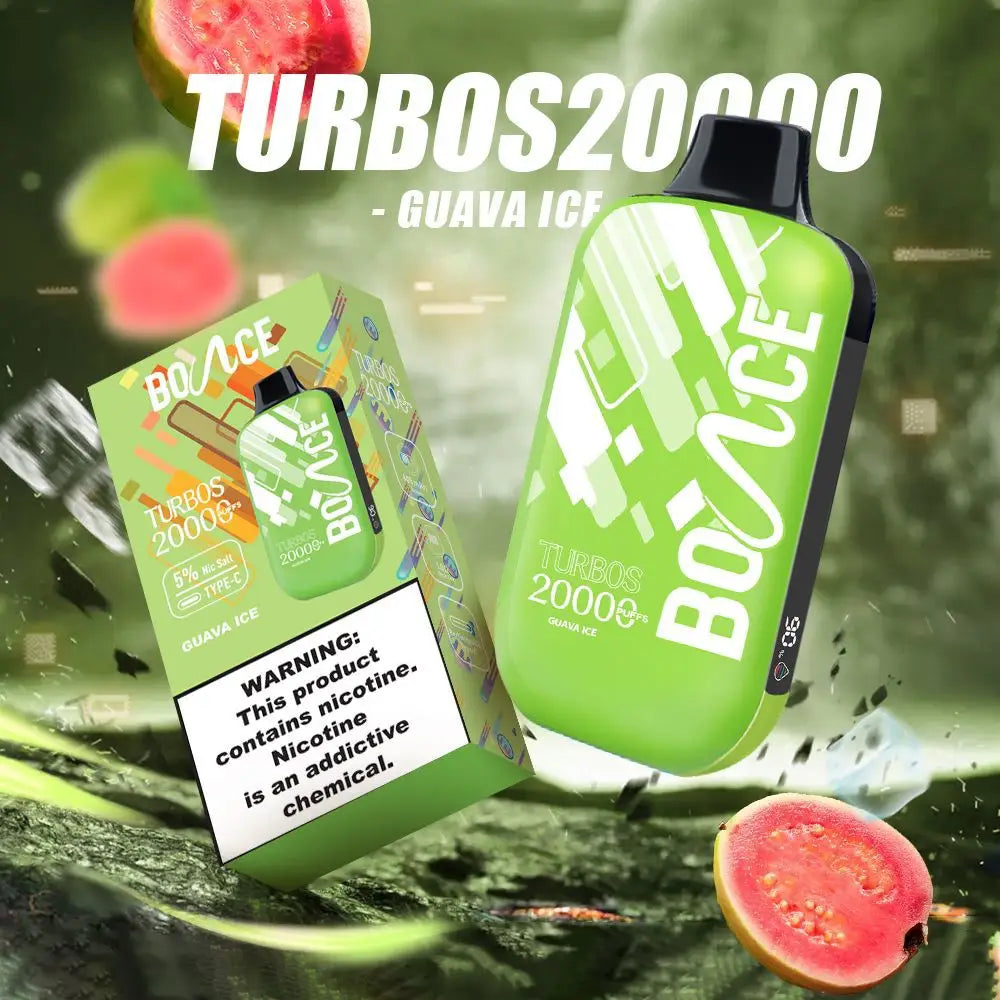 Bounce Turbo 20000 Puffs Disposable Vape - Guava Ice - Disposable Vape - Vapes Uae