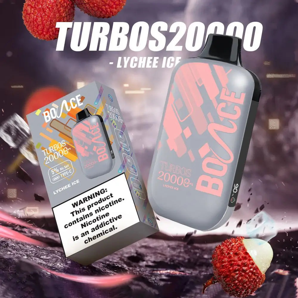 Bounce Turbo 20000 Puffs Disposable Vape - Lychee Ice - Disposable Vape - Vapes Uae