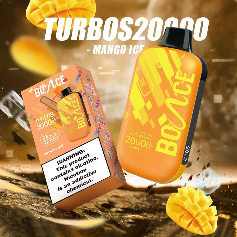 Bounce Turbo 20000 Puffs Disposable Vape - Mango Ice - Disposable Vape - Vapes Uae