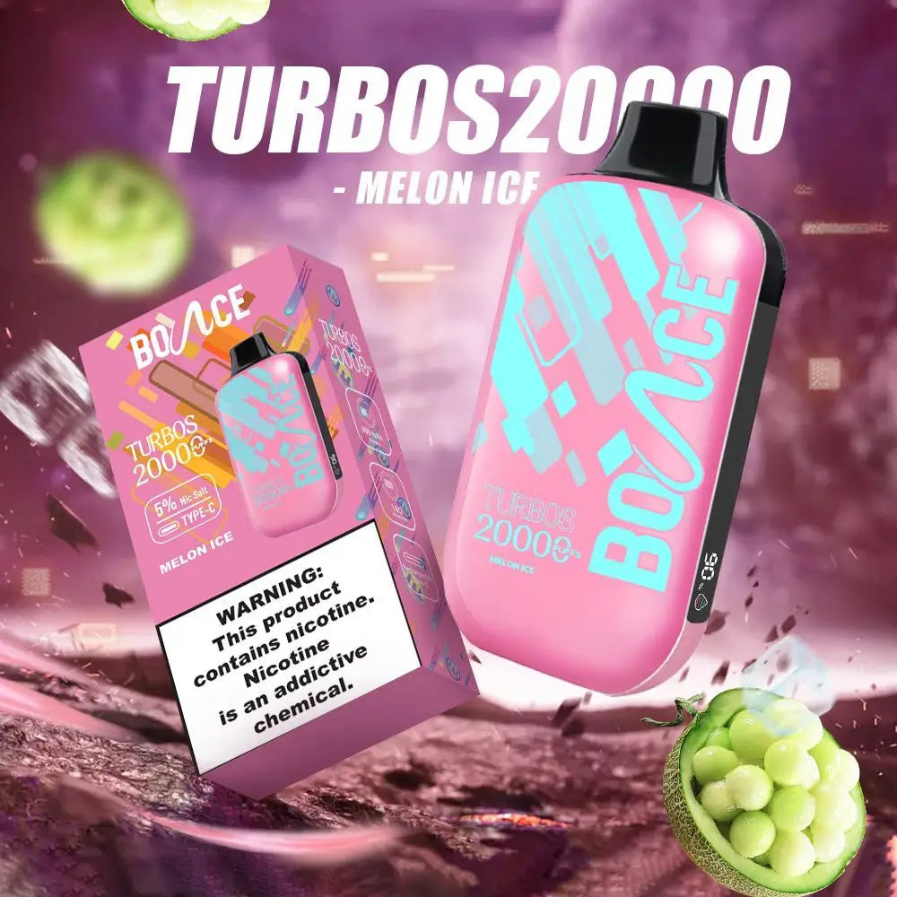 Bounce Turbo 20000 Puffs Disposable Vape - Melon Ice - Disposable Vape - Vapes Uae