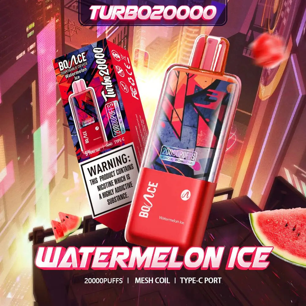 Bounce Turbo 20000 Puffs Disposable Vape - Watermelon Ice - Disposable Vape - Vapes Uae