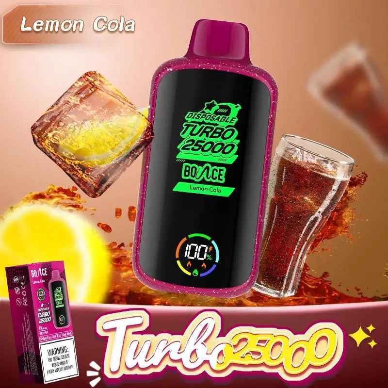 Bounce Turbo 25000 Puffs Disposable Vape - Lemon Cola - Disposable Vape - Vapes Uae