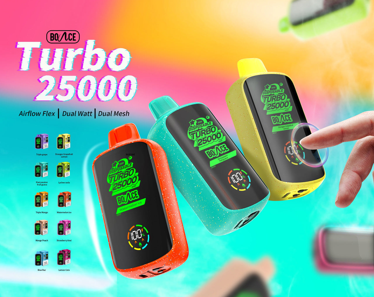 Bounce Turbo 25000 Puffs Disposable Vape - Mango Berries - Disposable Vape - Vapes Uae