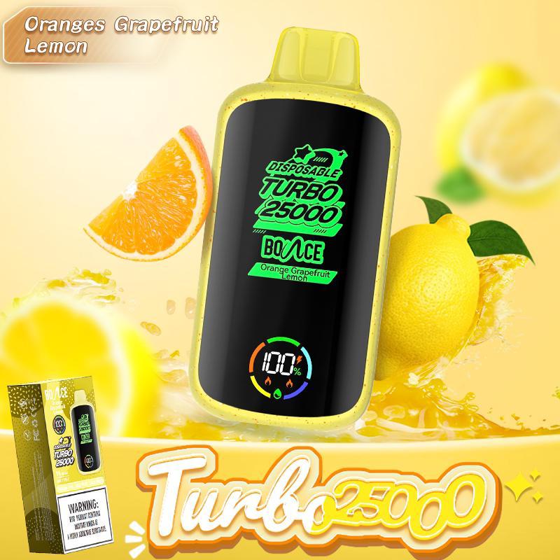 Bounce Turbo 25000 Puffs Disposable Vape - Orange Grapefruit Lemon - Disposable Vape - Vapes Uae