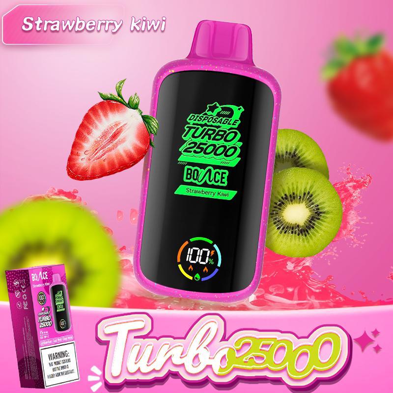 Bounce Turbo 25000 Puffs Disposable Vape - Strawberry Kiwi - Disposable Vape - Vapes Uae