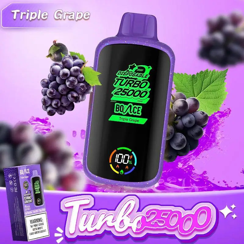 Bounce Turbo 25000 Puffs Disposable Vape - Triple Grape - Disposable Vape - Vapes Uae