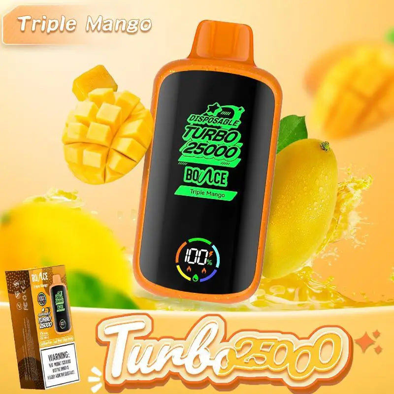 Bounce Turbo 25000 Puffs Disposable Vape - Triple Mango - Disposable Vape - Vapes Uae