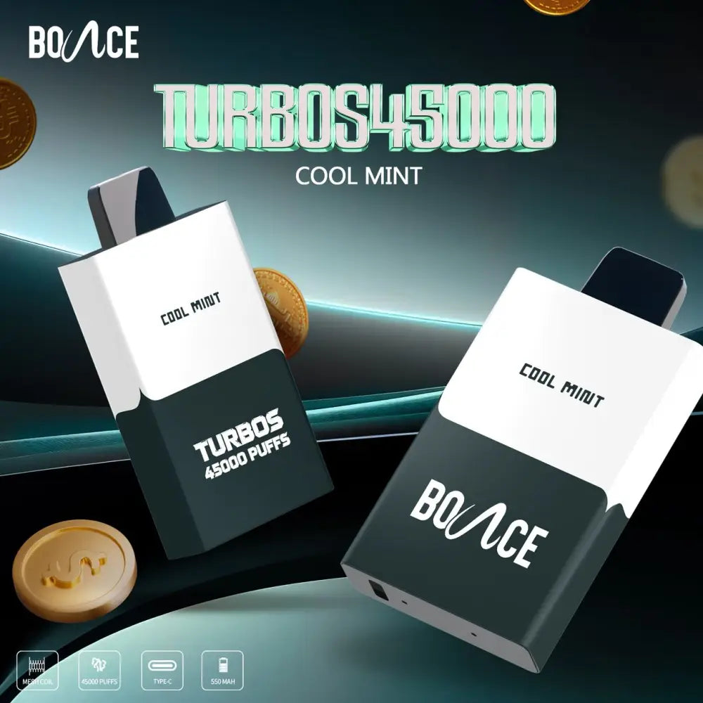 Bounce Turbo 45000 Puffs Disposable Vape - Cool Mint - Disposable Vape - Vapes Uae