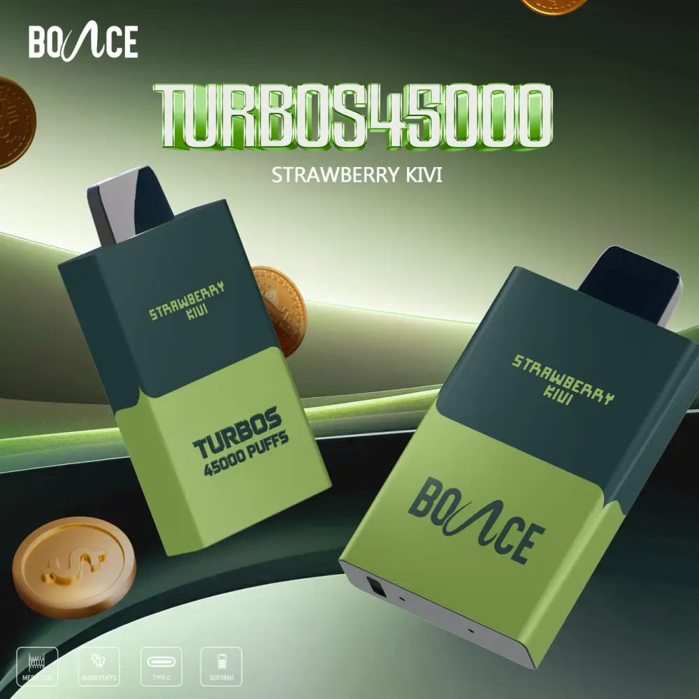 Bounce Turbo 45000 Puffs Disposable Vape - Strawberry Kiwi - Disposable Vape - Vapes Uae