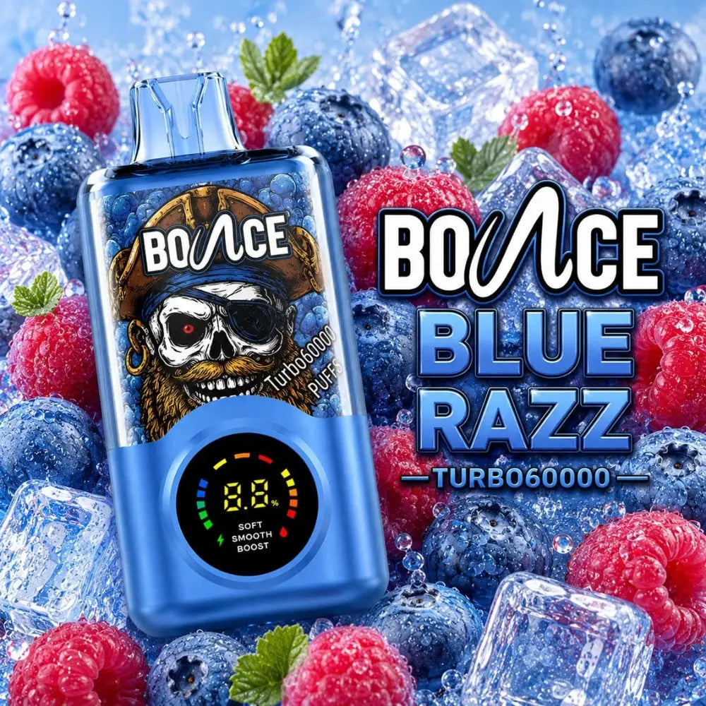 Bounce Turbo 60000 Puffs Disposable Vape - Blue Razz - Disposable Vape - Vapes Uae