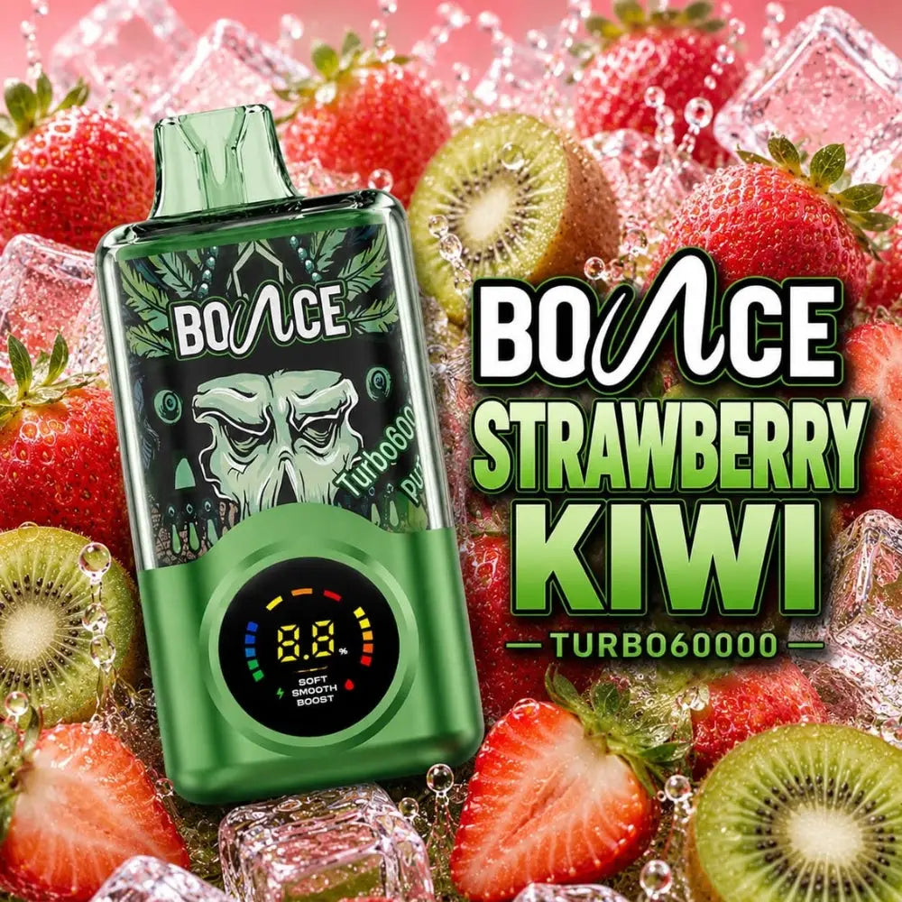 Bounce Turbo 60000 Puffs Disposable Vape - Strawberry Kiwi - Disposable Vape - Vapes Uae