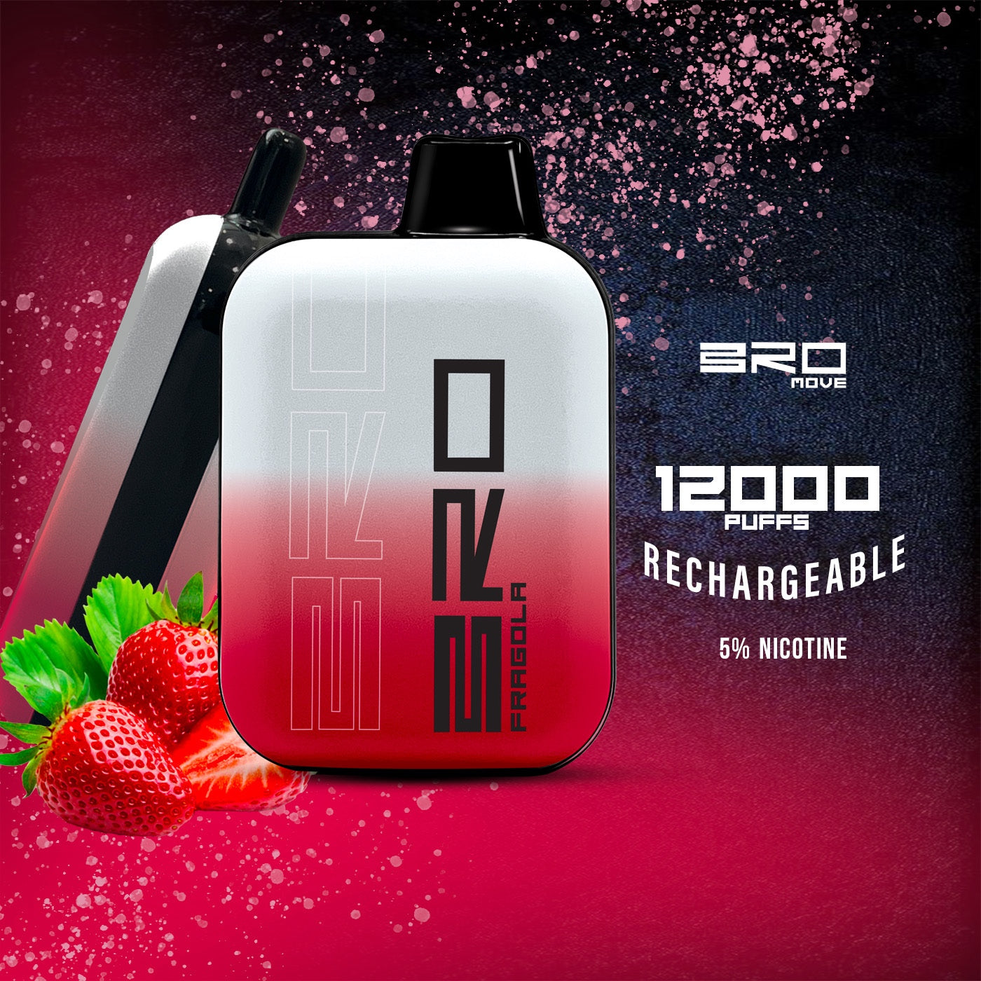 Bro move 12k puffs - fragola - disposable vape