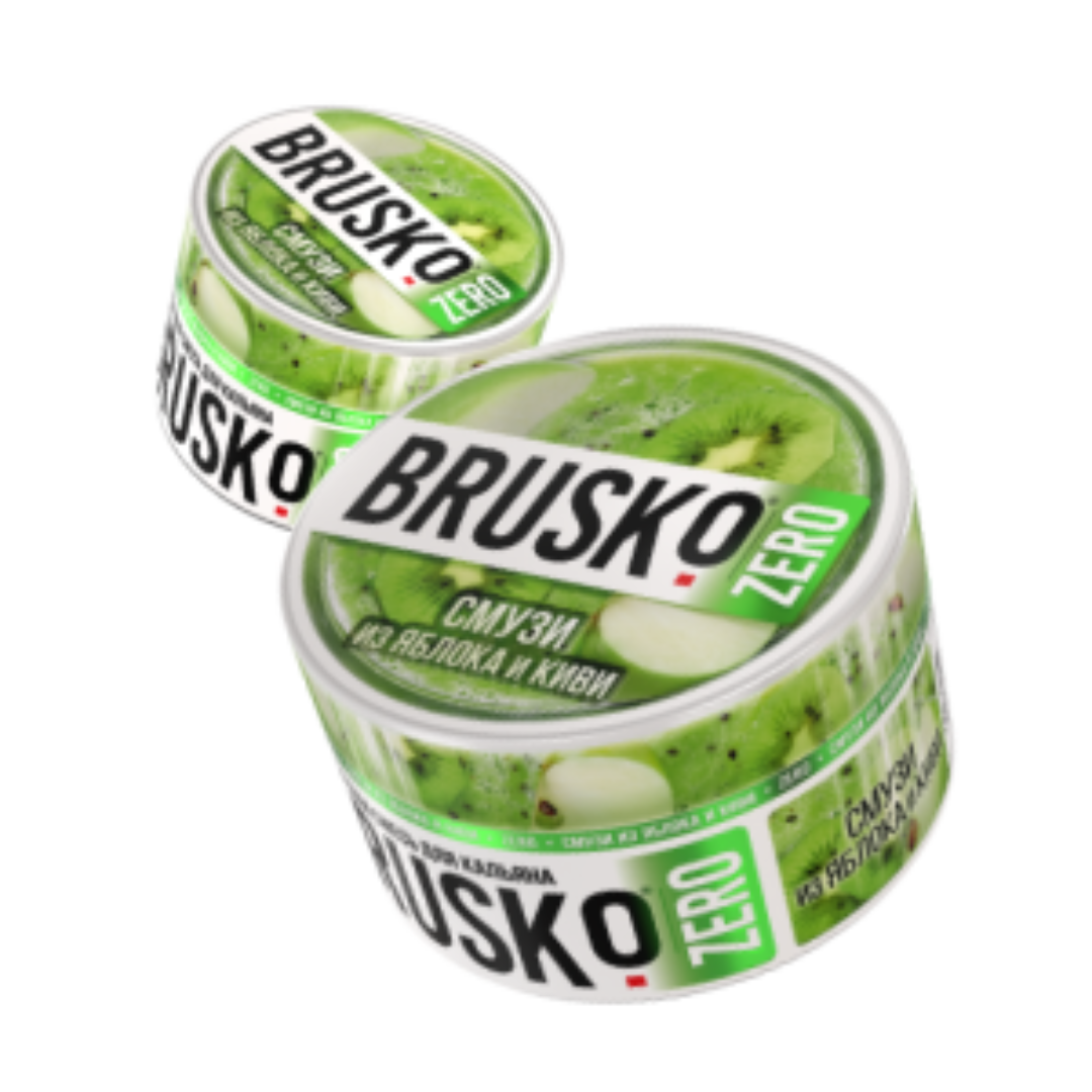 Brusko russian shisha tobacco-free hookah blend - apple and kiwi smoothie - shisha molasses