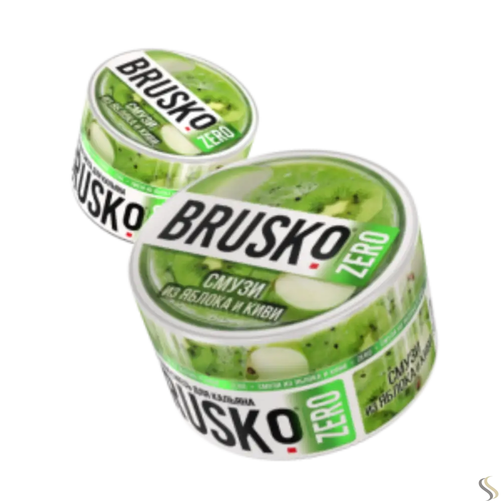 Brusko Russian Shisha Tobacco-free Hookah Blend - Apple and Kiwi Smoothie / 250g - Shisha Molasses - Vapes Uae