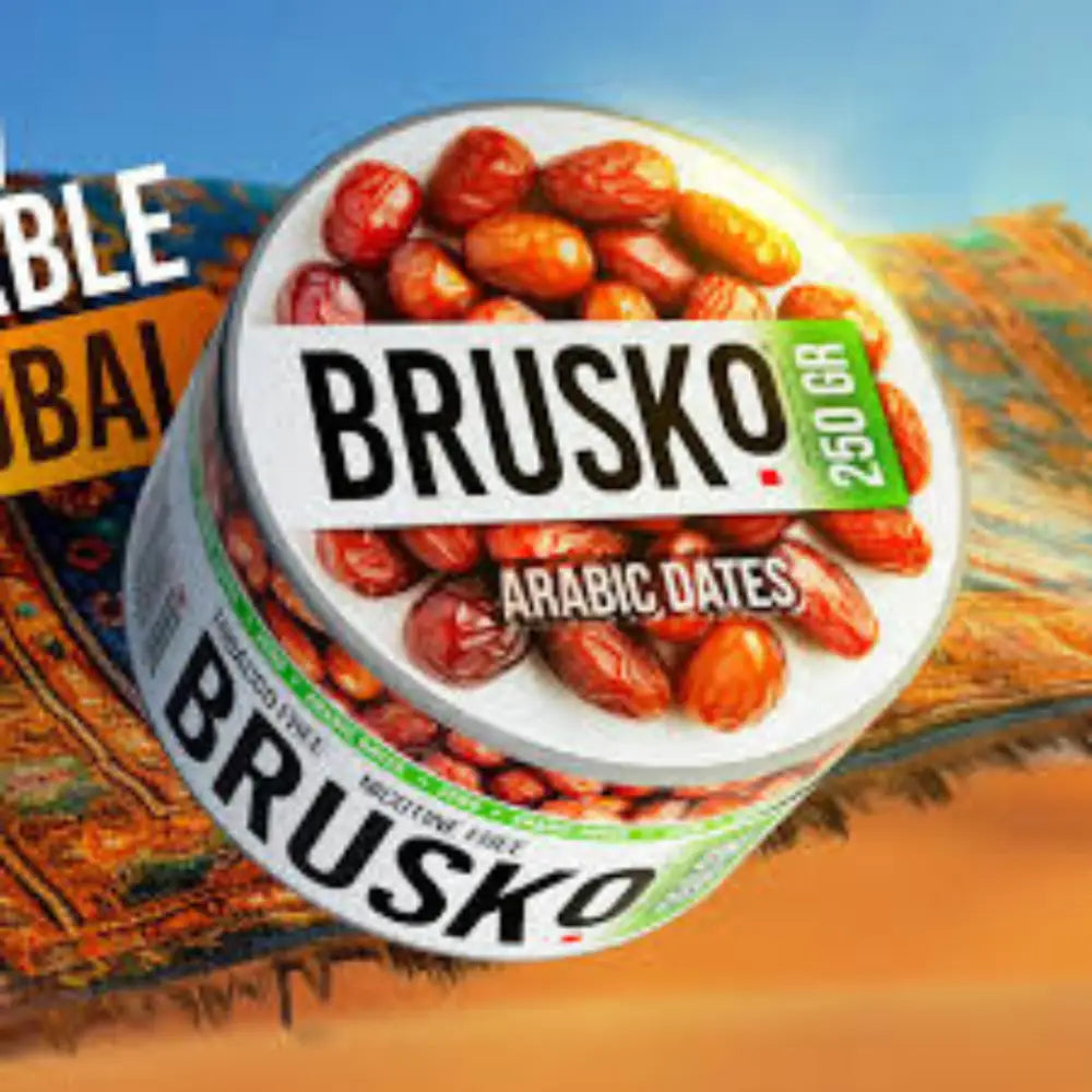 Brusko Russian Shisha Tobacco-free Hookah Blend - Arabic Dates / 250g - Shisha Molasses - Vapes Uae