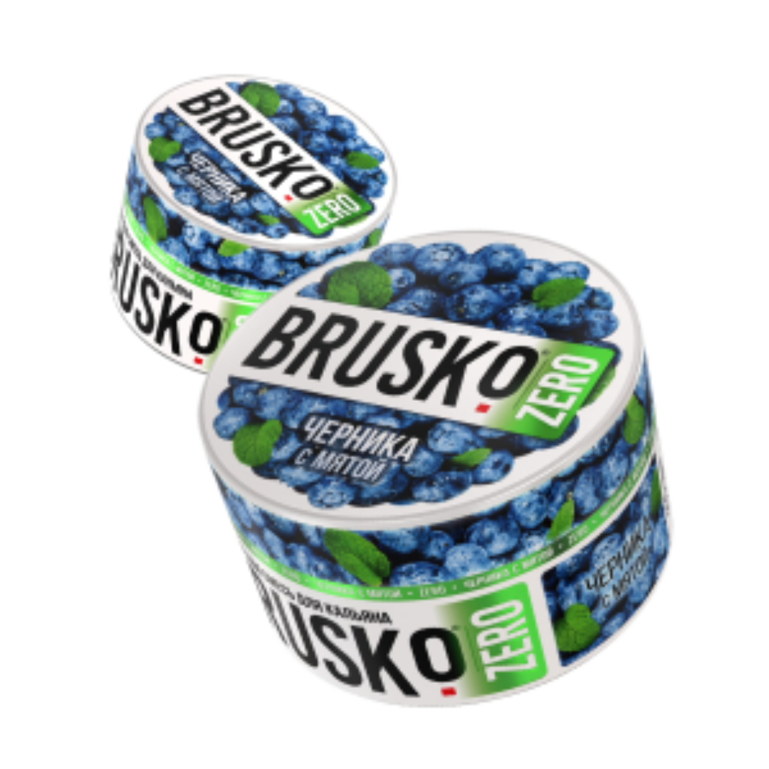 Brusko russian shisha tobacco-free hookah blend - blueberry with mint - shisha molasses