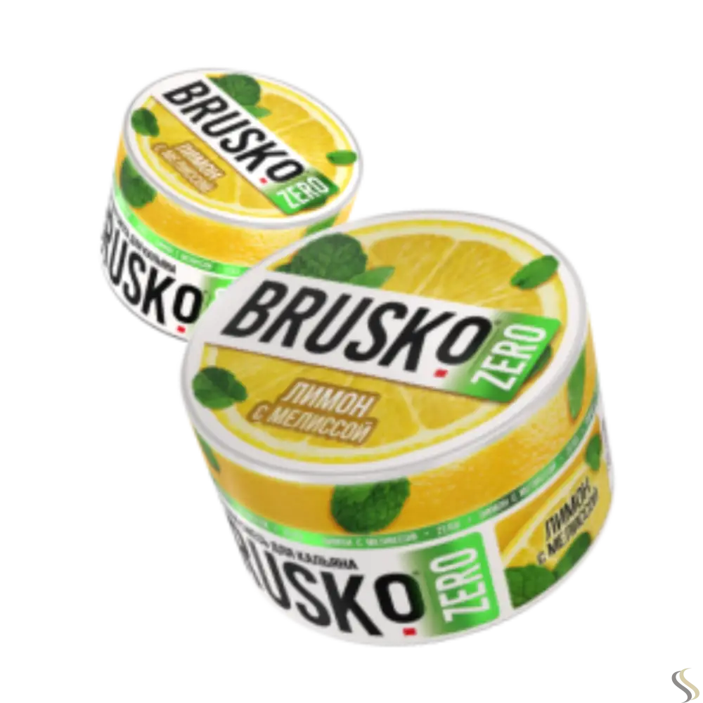 Brusko Russian Shisha Tobacco-free Hookah Blend - Lemon with Lemon Balm / 250g - Shisha Molasses - Vapes Uae