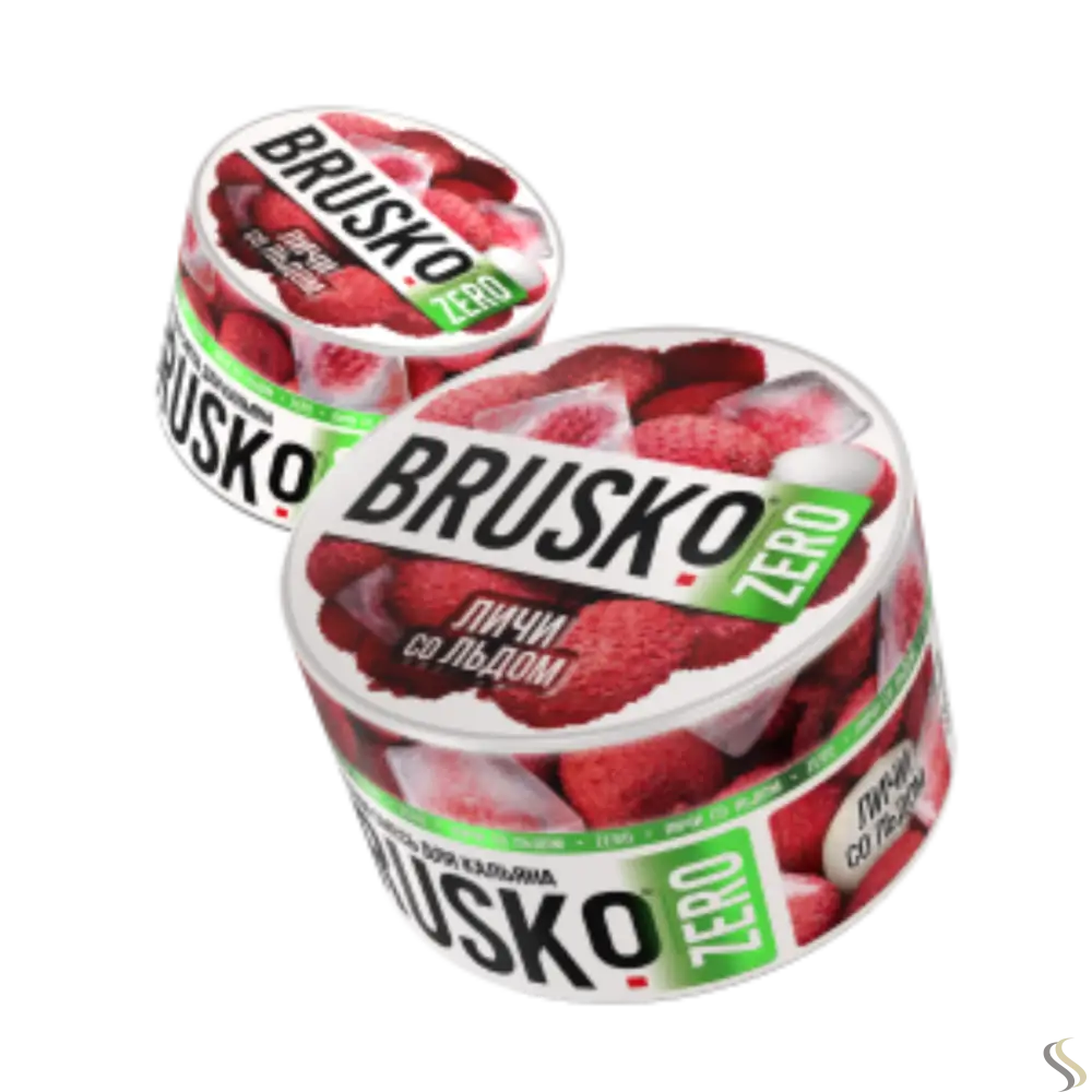 Brusko Russian Shisha Tobacco-free Hookah Blend - Lychee with Ice / 250g - Shisha Molasses - Vapes Uae