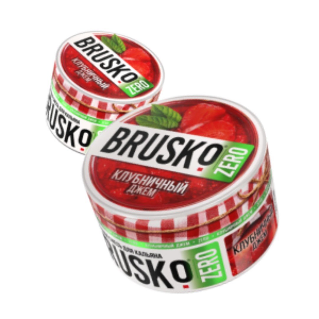 Brusko russian shisha tobacco-free hookah blend - strawberry jam / 250g - shisha molasses - vapes uae