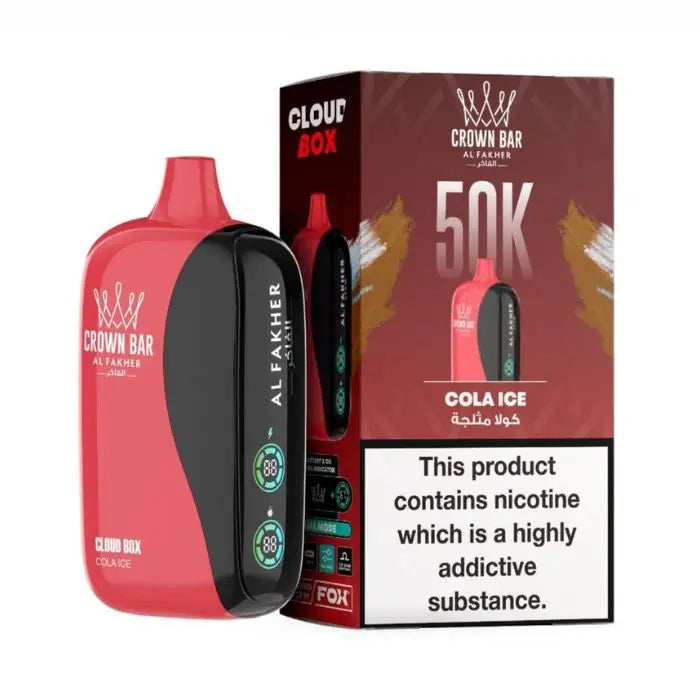 Crown Bar Al Fakher Cloud Box 50000 Puffs Disposable Vape - Cola Ice - Disposable Vape - Vapes Uae