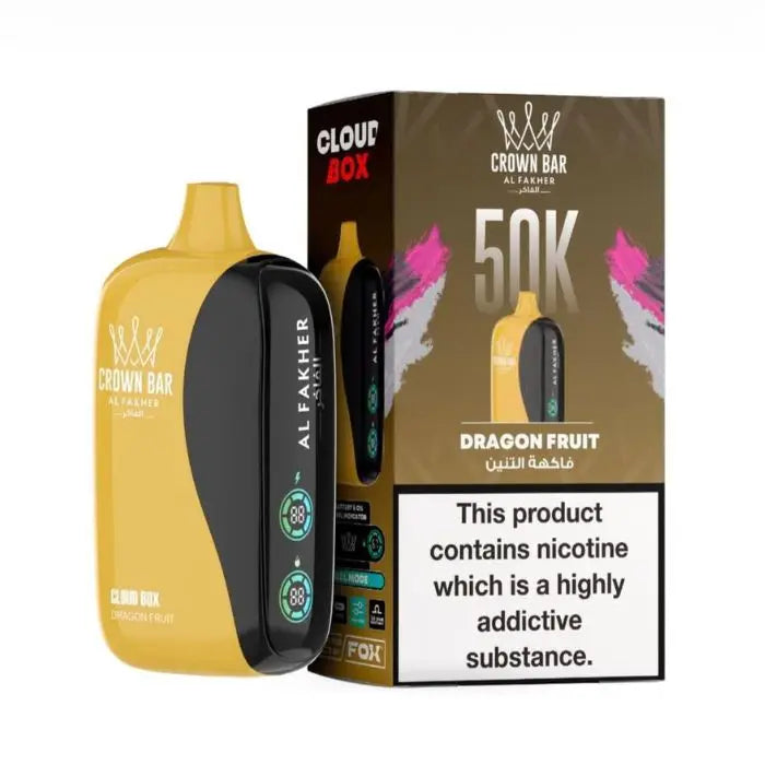 Crown Bar Al Fakher Cloud Box 50000 Puffs Disposable Vape - Dragon Fruit - Disposable Vape - Vapes Uae