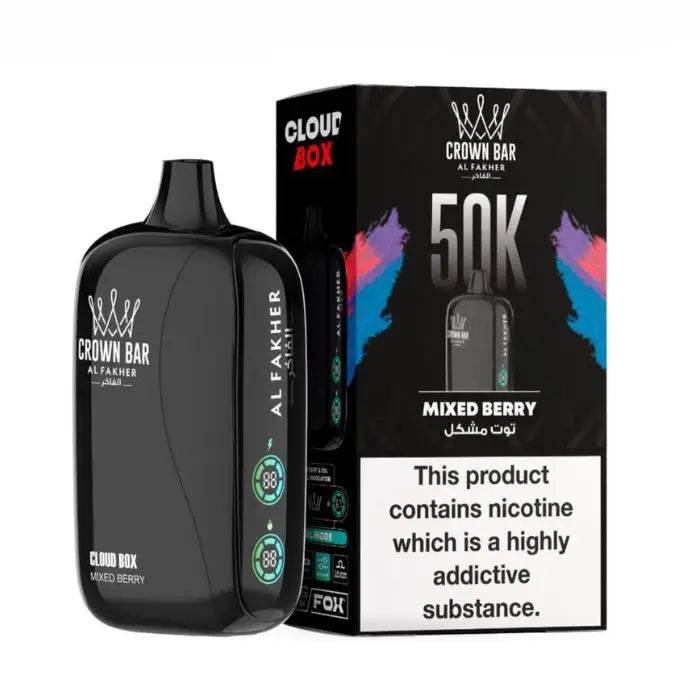 Crown Bar Al Fakher Cloud Box 50000 Puffs Disposable Vape - Mixed Berry - Disposable Vape - Vapes Uae
