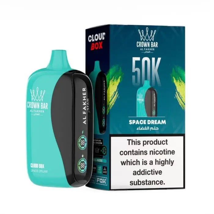 Crown Bar Al Fakher Cloud Box 50000 Puffs Disposable Vape - Space Dream - Disposable Vape - Vapes Uae