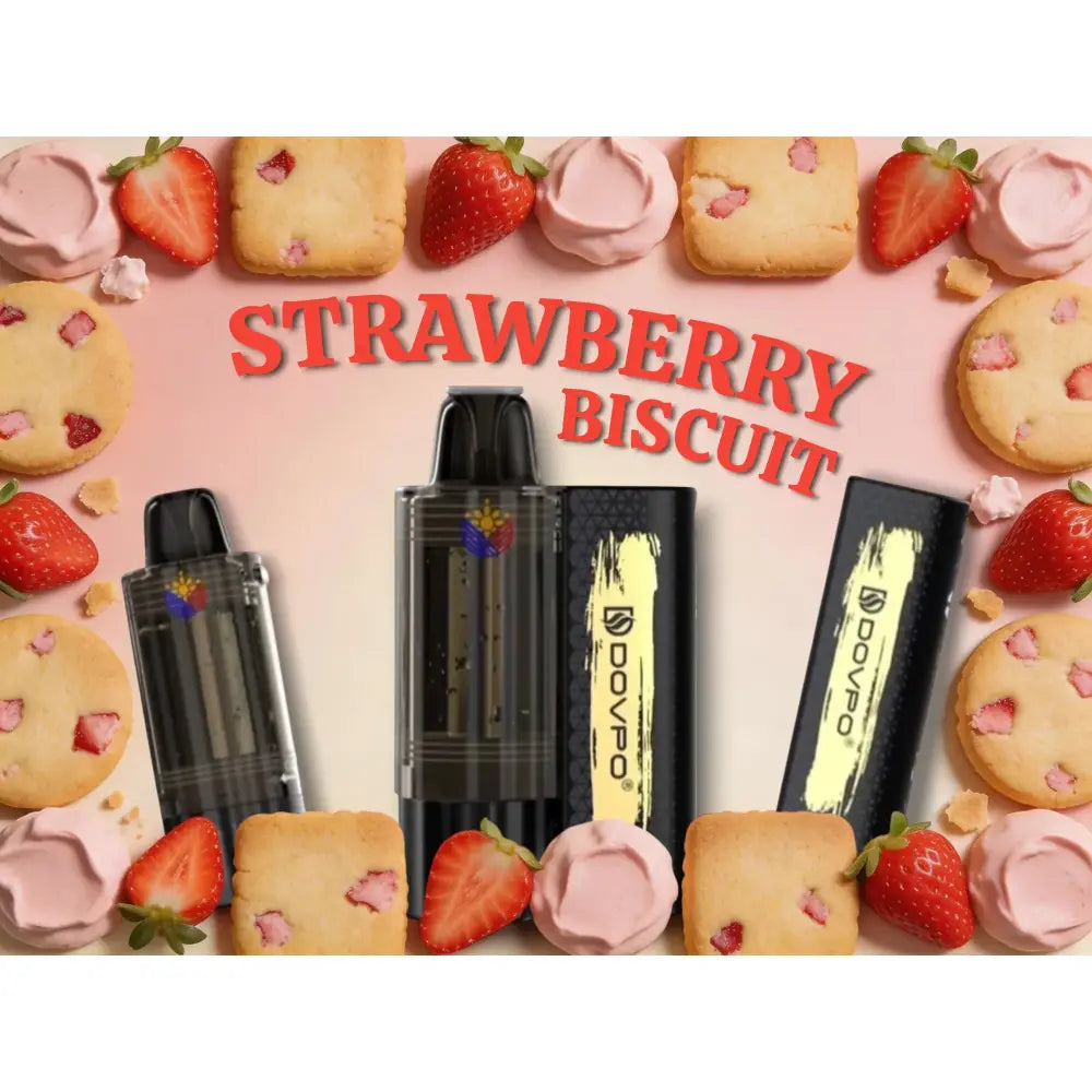 Dovpo Kit 30000 Puffs Disposable Vape - Strawberry Biscuit - Disposable Vape - Vapes Uae