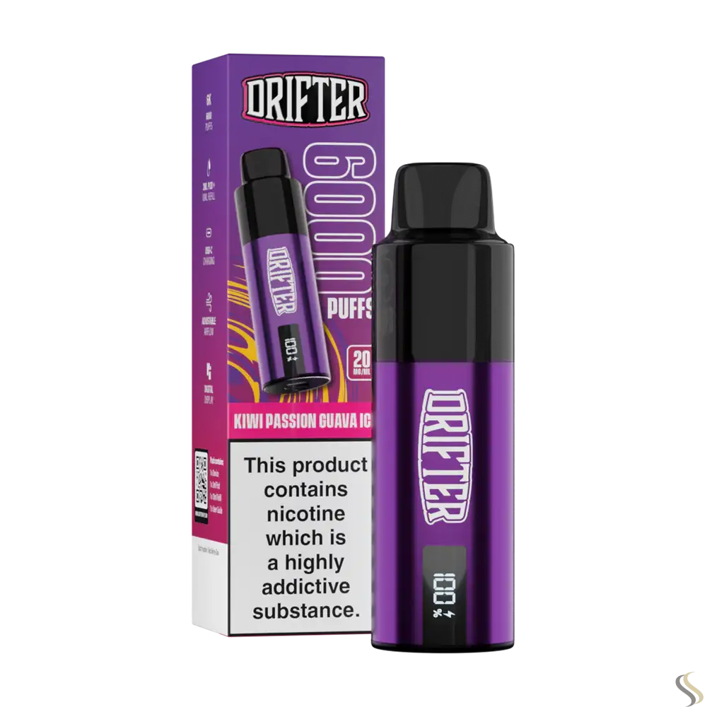 Drifter 6000 Puffs Disposable Vape - Kiwi Passion Guava Ice - Disposable Vapes - Vapes Uae