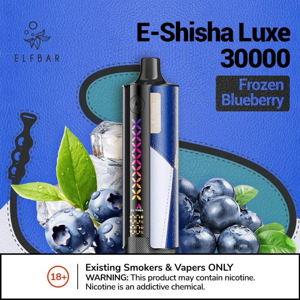 E-shisha Luxe 30000 Disposable Vape - Frozen Blueberry - Disposable Vape - Vapes Uae
