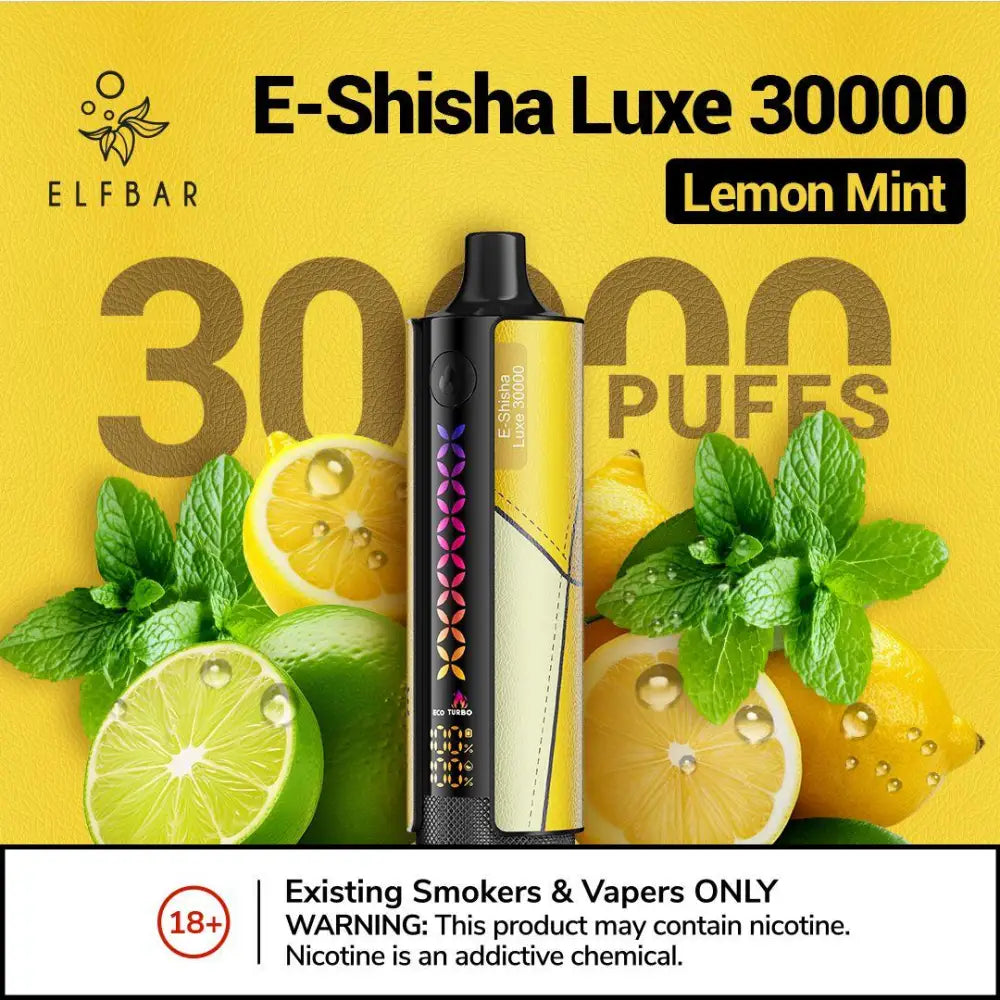 E-shisha Luxe 30000 Disposable Vape - Lemon Mint - Disposable Vape - Vapes Uae